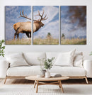 Rustic Elk Wall Art Canvas Print – Framed Majestic Wildlife