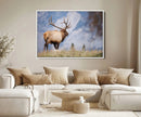 Rustic Elk Wall Art Canvas Print – Framed Majestic Wildlife