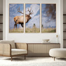 Rustic Elk Wall Art Canvas Print – Framed Majestic Wildlife