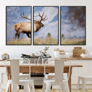Rustic Elk Wall Art Canvas Print – Framed Majestic Wildlife