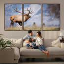 Rustic Elk Wall Art Canvas Print – Framed Majestic Wildlife