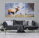 Rustic Elk Wall Art Canvas Print – Framed Majestic Wildlife