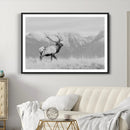 Rustic Elk Wall Art Canvas Print – Framed Majestic Wildlife