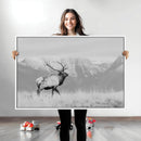 Rustic Elk Wall Art Canvas Print – Framed Majestic Wildlife