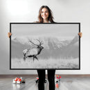 Rustic Elk Wall Art Canvas Print – Framed Majestic Wildlife
