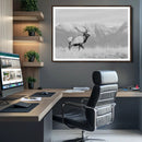 Rustic Elk Wall Art Canvas Print – Framed Majestic Wildlife