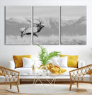 Rustic Elk Wall Art Canvas Print – Framed Majestic Wildlife
