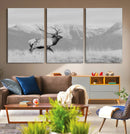 Rustic Elk Wall Art Canvas Print – Framed Majestic Wildlife
