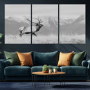 Rustic Elk Wall Art Canvas Print – Framed Majestic Wildlife