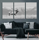 Rustic Elk Wall Art Canvas Print – Framed Majestic Wildlife