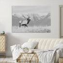 Rustic Elk Wall Art Canvas Print – Framed Majestic Wildlife