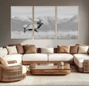Rustic Elk Wall Art Canvas Print – Framed Majestic Wildlife