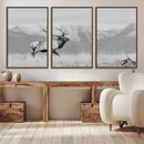 Rustic Elk Wall Art Canvas Print – Framed Majestic Wildlife