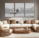 Rustic Elk Wall Art Canvas Print – Framed Majestic Wildlife