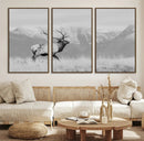 Rustic Elk Wall Art Canvas Print – Framed Majestic Wildlife