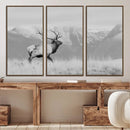 Rustic Elk Wall Art Canvas Print – Framed Majestic Wildlife