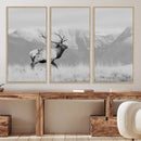 Rustic Elk Wall Art Canvas Print – Framed Majestic Wildlife