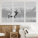 Rustic Elk Wall Art Canvas Print – Framed Majestic Wildlife