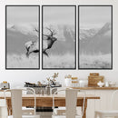 Rustic Elk Wall Art Canvas Print – Framed Majestic Wildlife