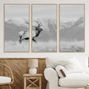Rustic Elk Wall Art Canvas Print – Framed Majestic Wildlife