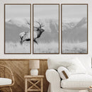 Rustic Elk Wall Art Canvas Print – Framed Majestic Wildlife