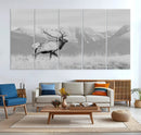 Rustic Elk Wall Art Canvas Print – Framed Majestic Wildlife