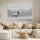 Rustic Elk Wall Art Canvas Print – Framed Majestic Wildlife