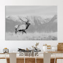 Rustic Elk Wall Art Canvas Print – Framed Majestic Wildlife
