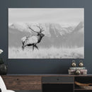 Rustic Elk Wall Art Canvas Print – Framed Majestic Wildlife