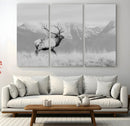 Rustic Elk Wall Art Canvas Print – Framed Majestic Wildlife