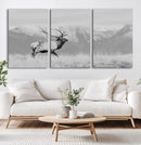 Rustic Elk Wall Art Canvas Print – Framed Majestic Wildlife