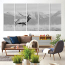 Rustic Elk Wall Art Canvas Print – Framed Majestic Wildlife