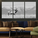 Rustic Elk Wall Art Canvas Print – Framed Majestic Wildlife