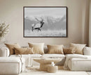 Rustic Elk Wall Art Canvas Print – Framed Majestic Wildlife