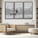 Rustic Elk Wall Art Canvas Print – Framed Majestic Wildlife