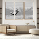 Rustic Elk Wall Art Canvas Print – Framed Majestic Wildlife