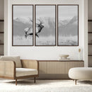 Rustic Elk Wall Art Canvas Print – Framed Majestic Wildlife