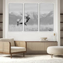 Rustic Elk Wall Art Canvas Print – Framed Majestic Wildlife