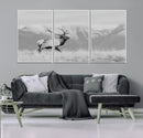 Rustic Elk Wall Art Canvas Print – Framed Majestic Wildlife
