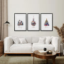 Painting Snowy Christmas Tree Nursery Wall Art by Wall Art Set
