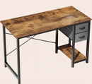 40/47 Inch Computer Desk with Fabric Storage Drawers, Modern Home Office Table by 2Dropme