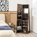 Standing Lockable Jewelry Storage Organizer with Full-Length Mirror by LJGDeals