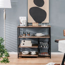 4-Tier Industrial Kitchen Baker's Rack with 2 Wire Baskets-Rustic Brown by LJGDeals