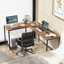 L-Shaped Computer Desk with CPU Stand Power Outlets and USB Ports by LJGDeals