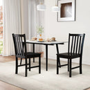 Rustic Dining Chairs Set of 2 Wooden Kitchen Chairs with Slat Tilt Backrest by LJGDeals