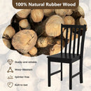 Rustic Dining Chairs Set of 2 Wooden Kitchen Chairs with Slat Tilt Backrest by LJGDeals