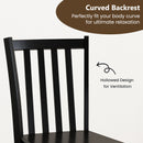 Rustic Dining Chairs Set of 2 Wooden Kitchen Chairs with Slat Tilt Backrest