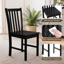 Rustic Dining Chairs Set of 2 Wooden Kitchen Chairs with Slat Tilt Backrest by LJGDeals