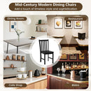 Rustic Dining Chairs Set of 2 Wooden Kitchen Chairs with Slat Tilt Backrest by LJGDeals