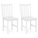 Rustic Dining Chairs Set of 2 Wooden Kitchen Chairs with Slat Tilt Backrest by LJGDeals